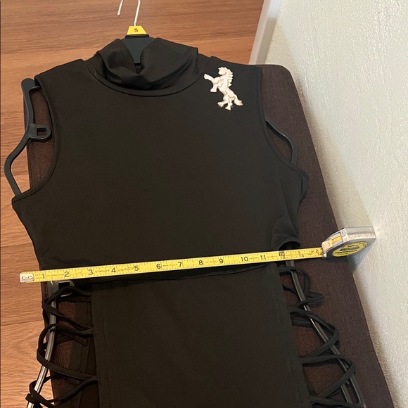 (0339) WHT Horse Art & Elegant Black Sleeveless Dress. 2026 Fire Horse Year. - Picture 4 of 8